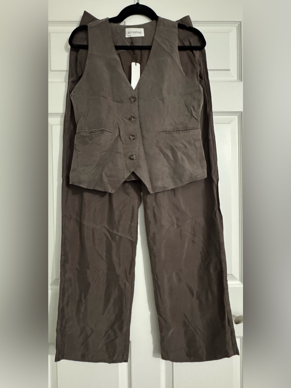 Self Contrast Vest and Pant Set